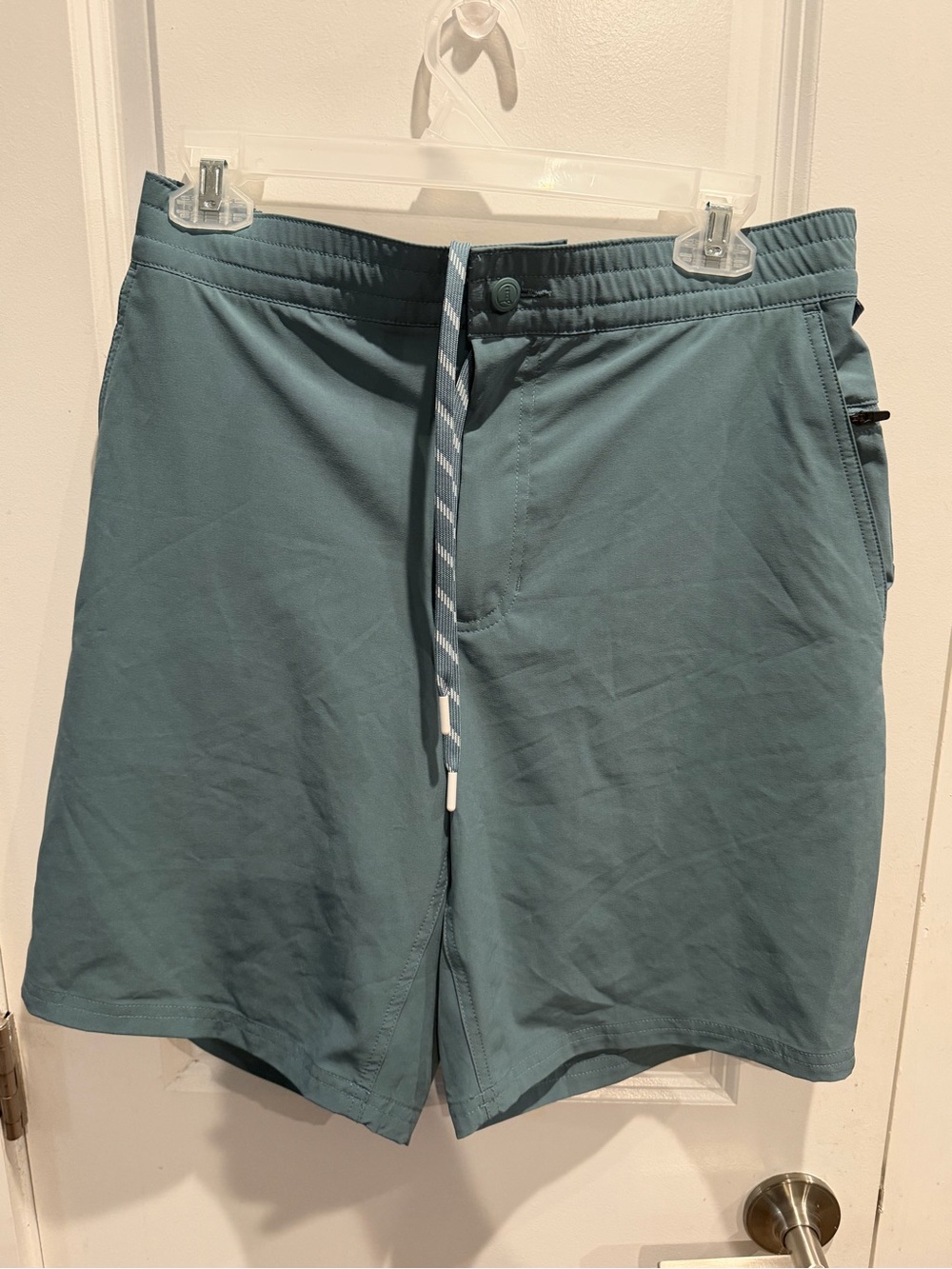 LANDS’ END Men's Teal Swim Trunks - Lightweight Swim Short SIZE M / 32-34